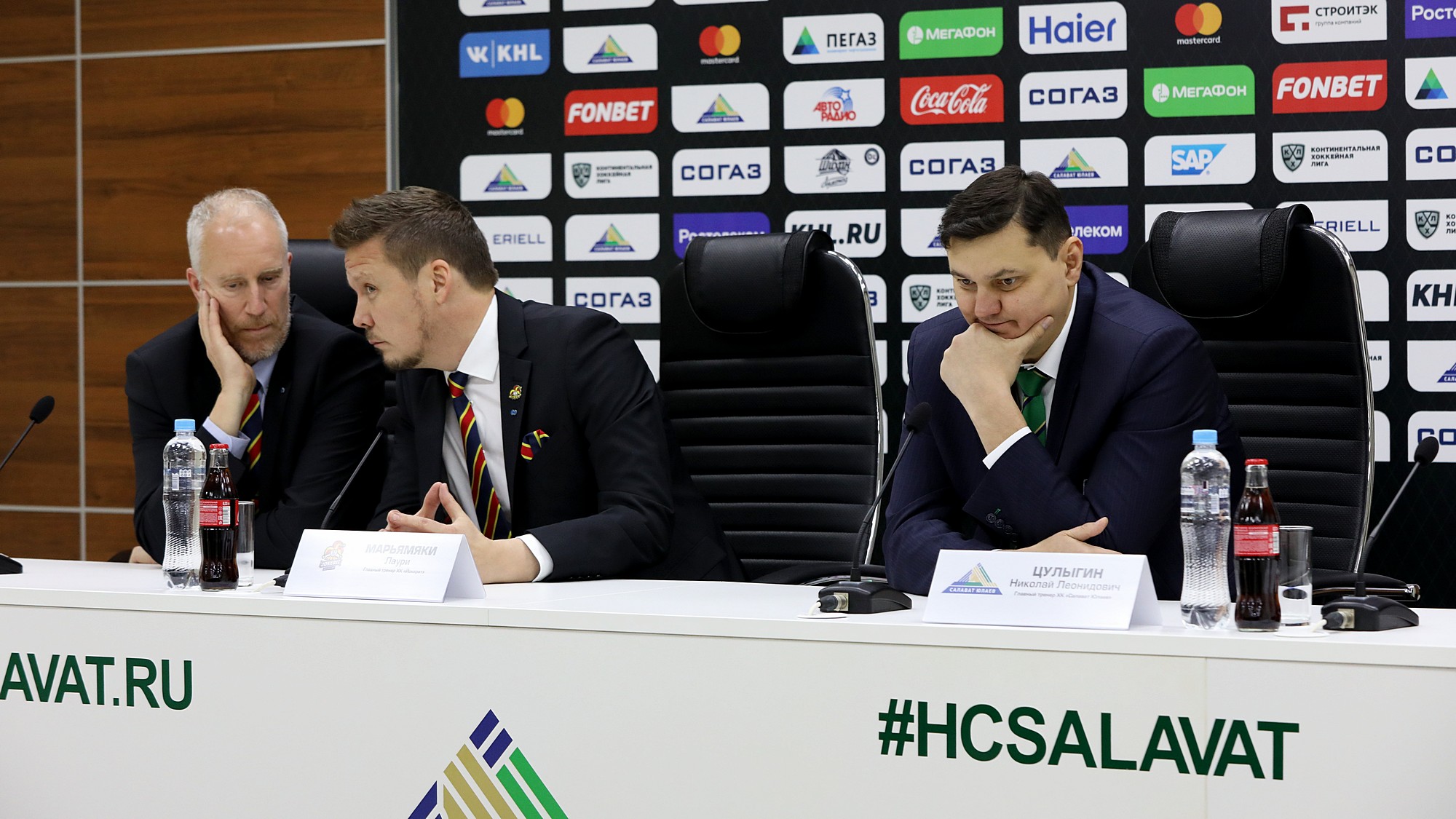 Пресс-конференция после матча «Салават Юлаев» - «Йокерит»
