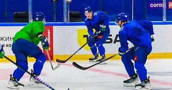 Открытая тренировка «Салавата Юлаева» для СМИ перед стартом плей-офф Кубка Гагарина